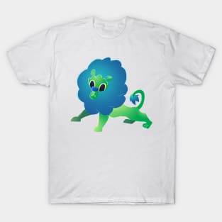 Cute Green Cartoon Lion T-Shirt